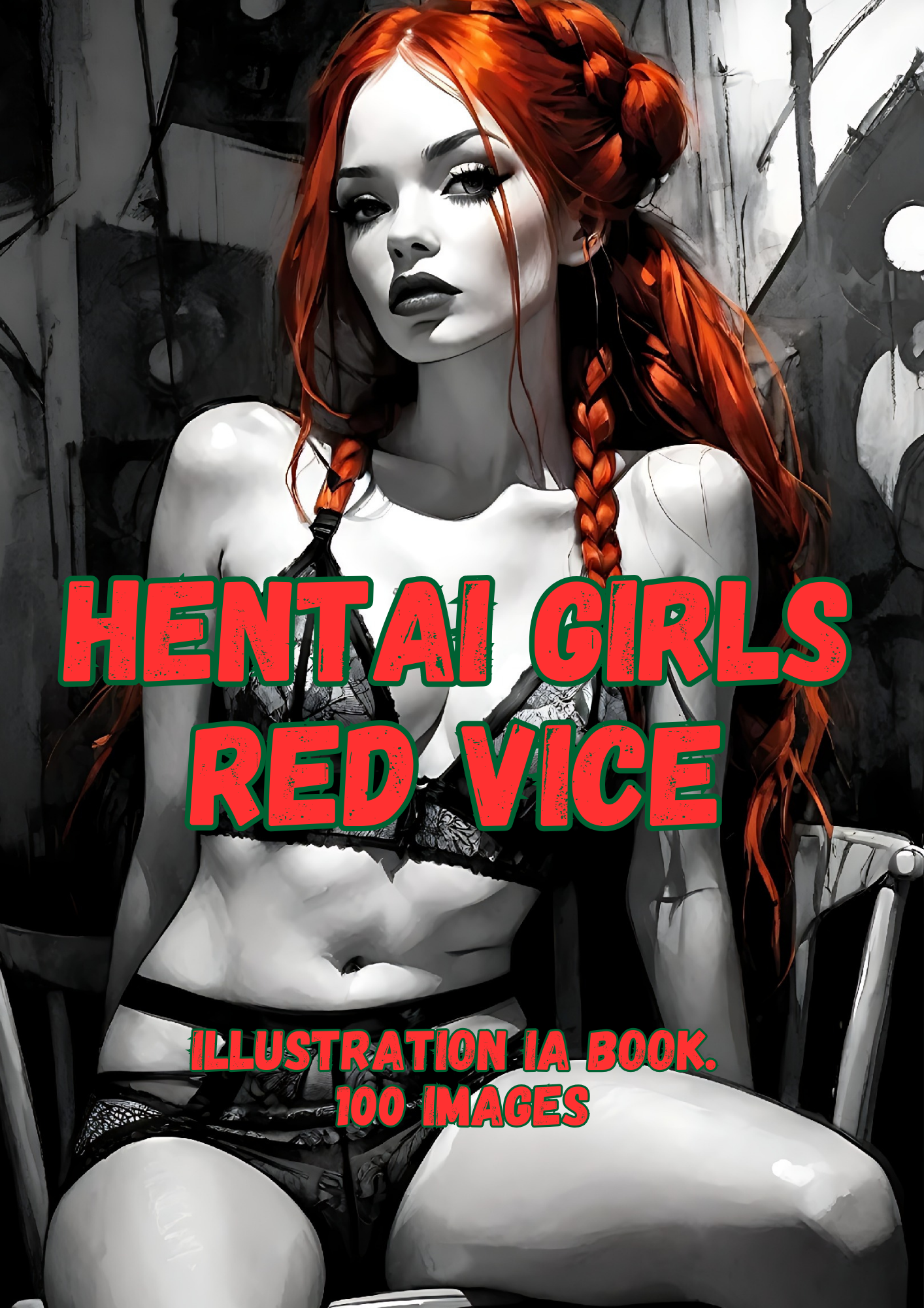 Hentai manga girls, red vice, 100 images.