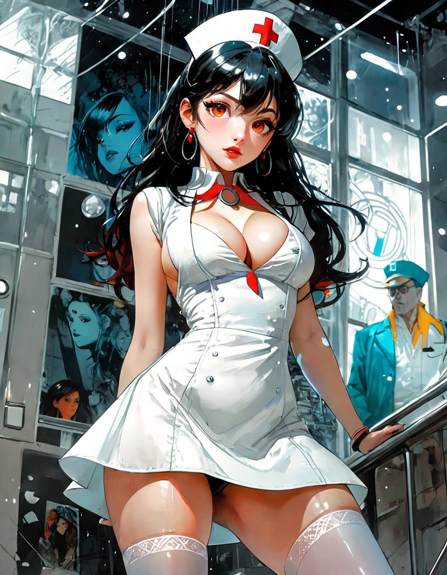 Hentai manga girls, nurse games, 160 images.