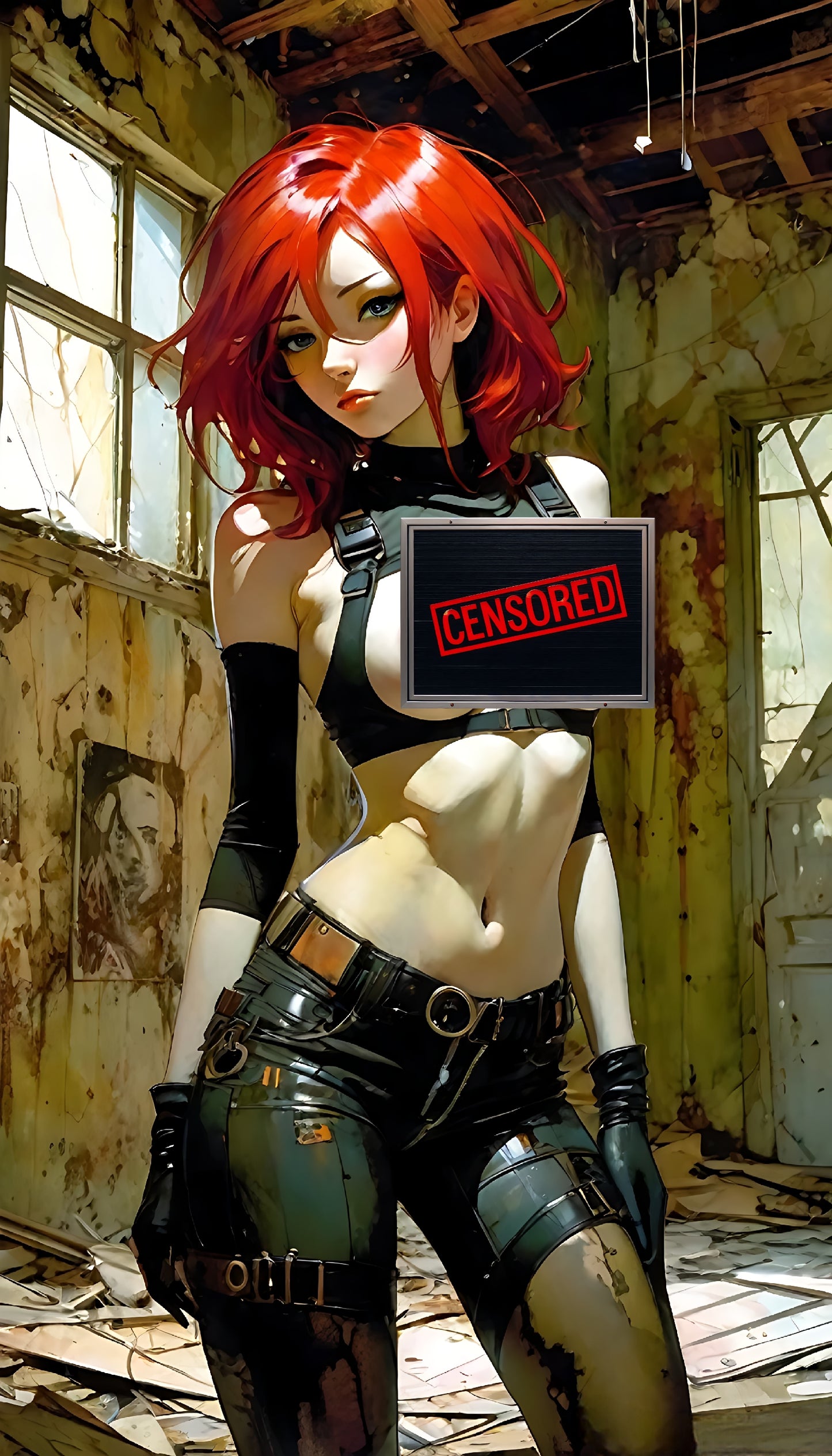 Hentai manga girls, Red. 100 images.