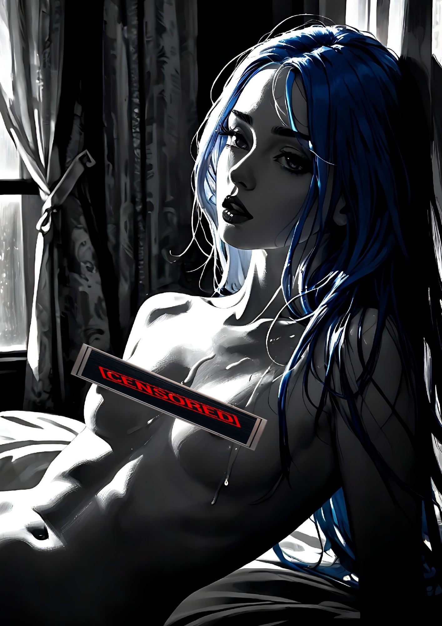 Hentai manga girls, shadows, 120 images.