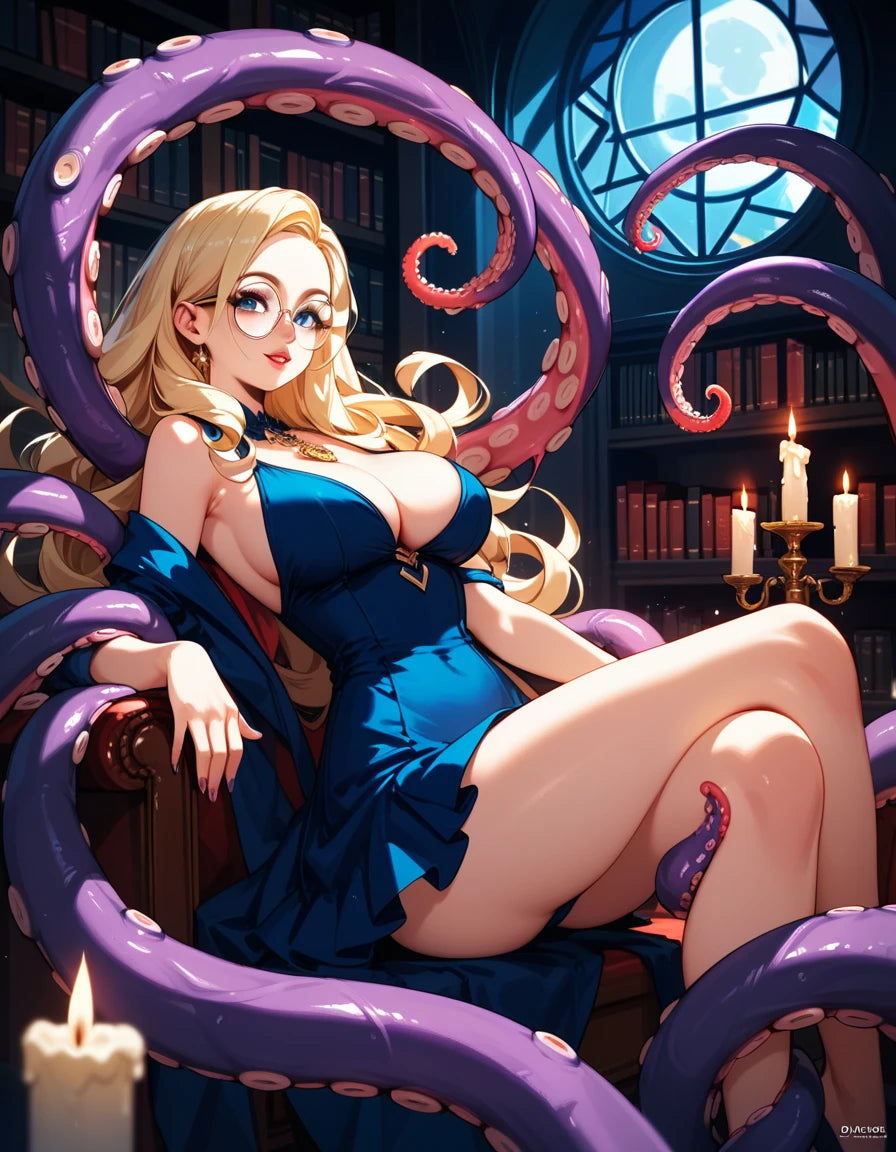 Hentai manga girls, playing with demons, 350 images.