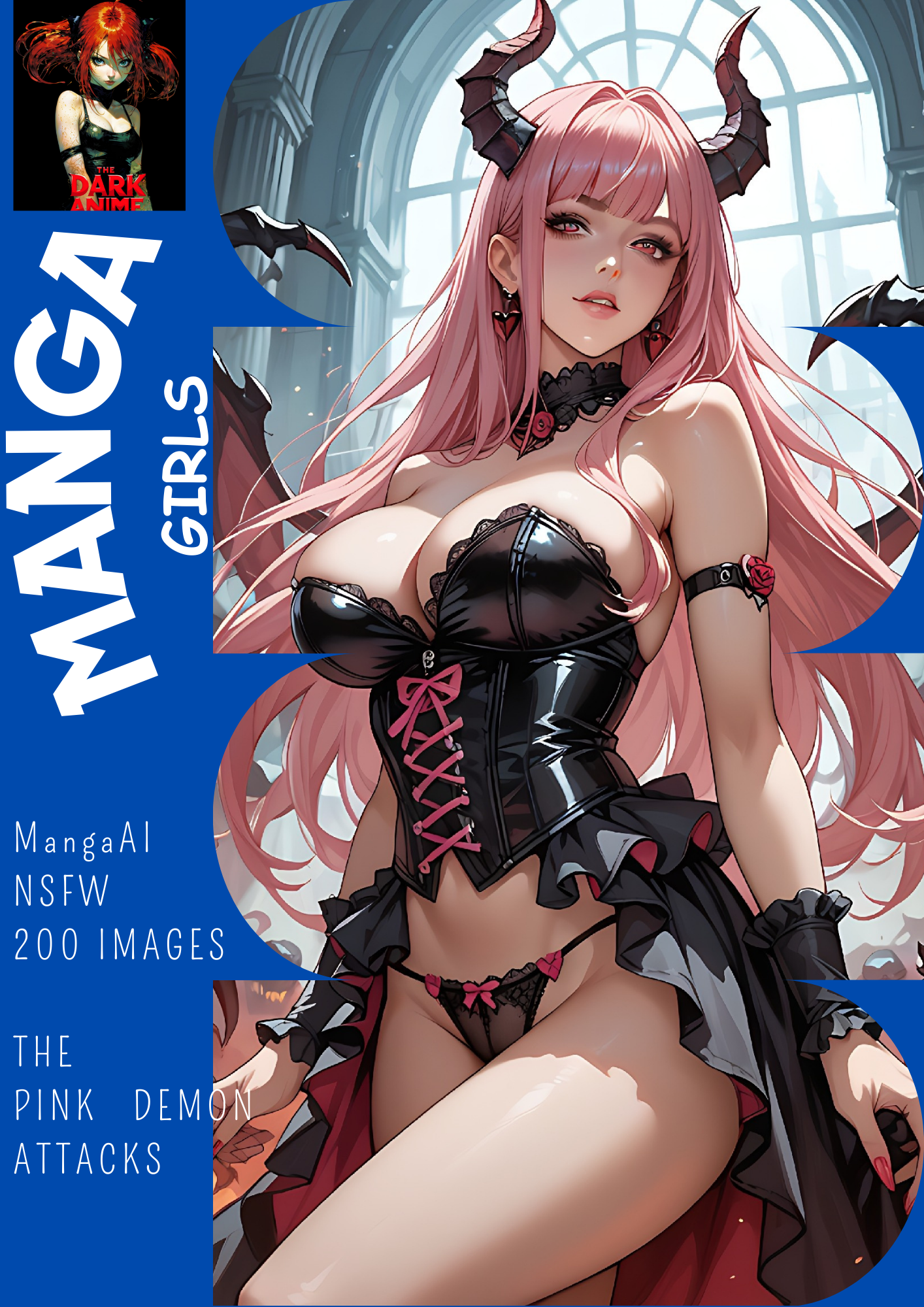 Hentai manga girls, pink demon attacks, 200 images.