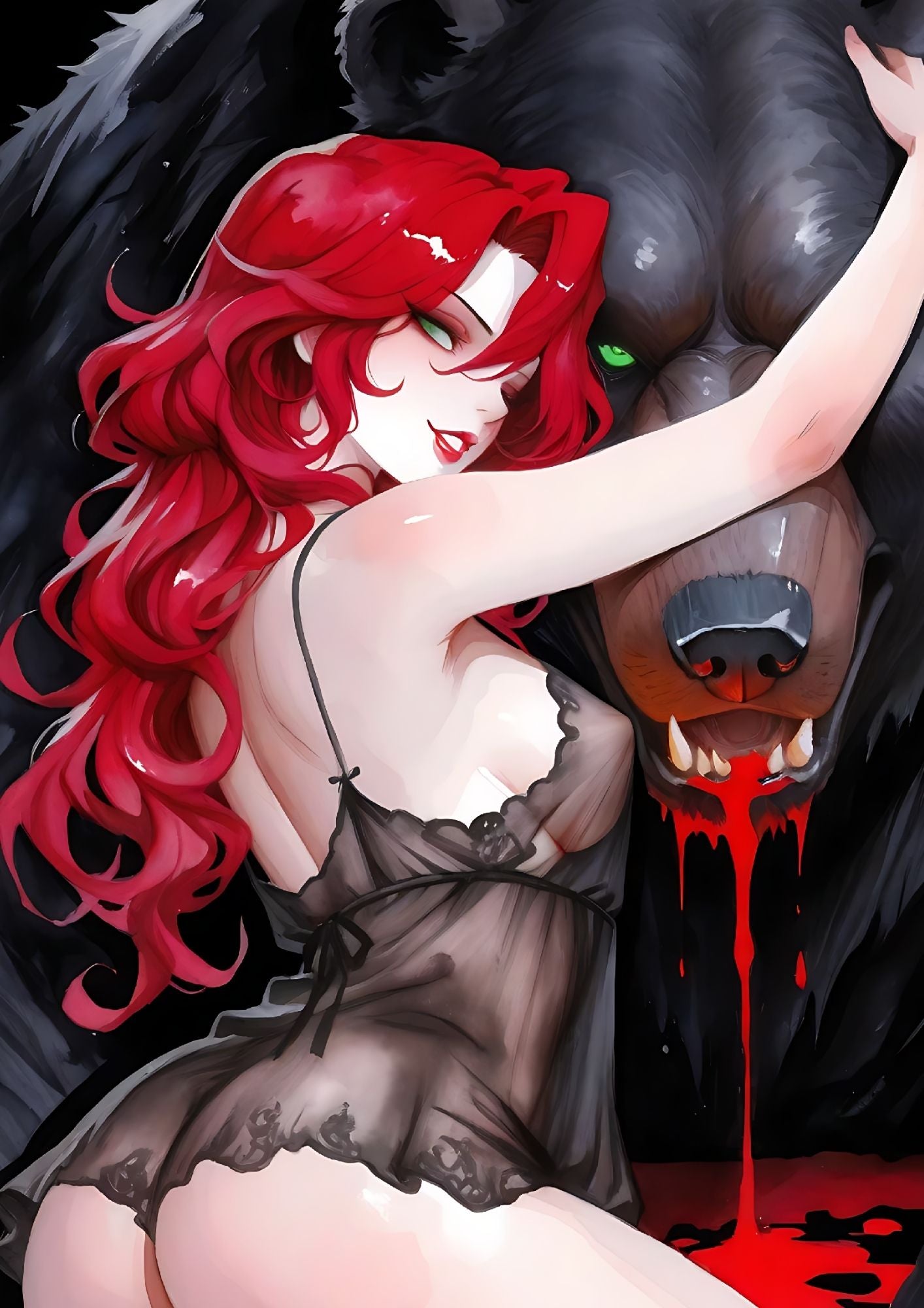 Hentai manga girls, Terrifying pleasure, 170 images.