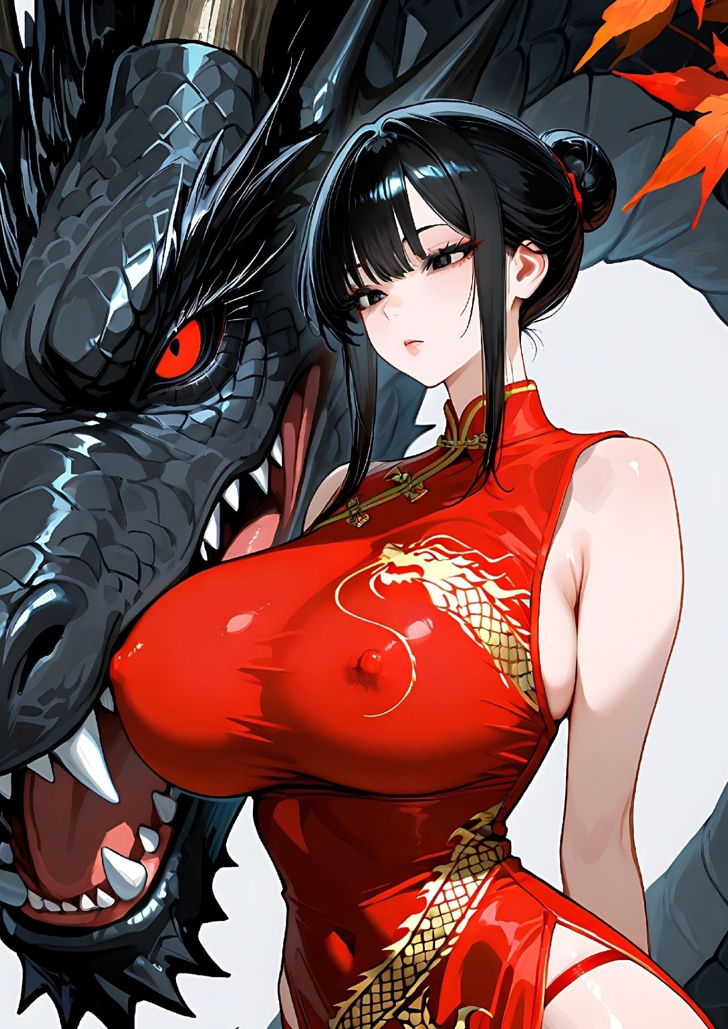 Hentai manga girls, red geisha, 160 images.