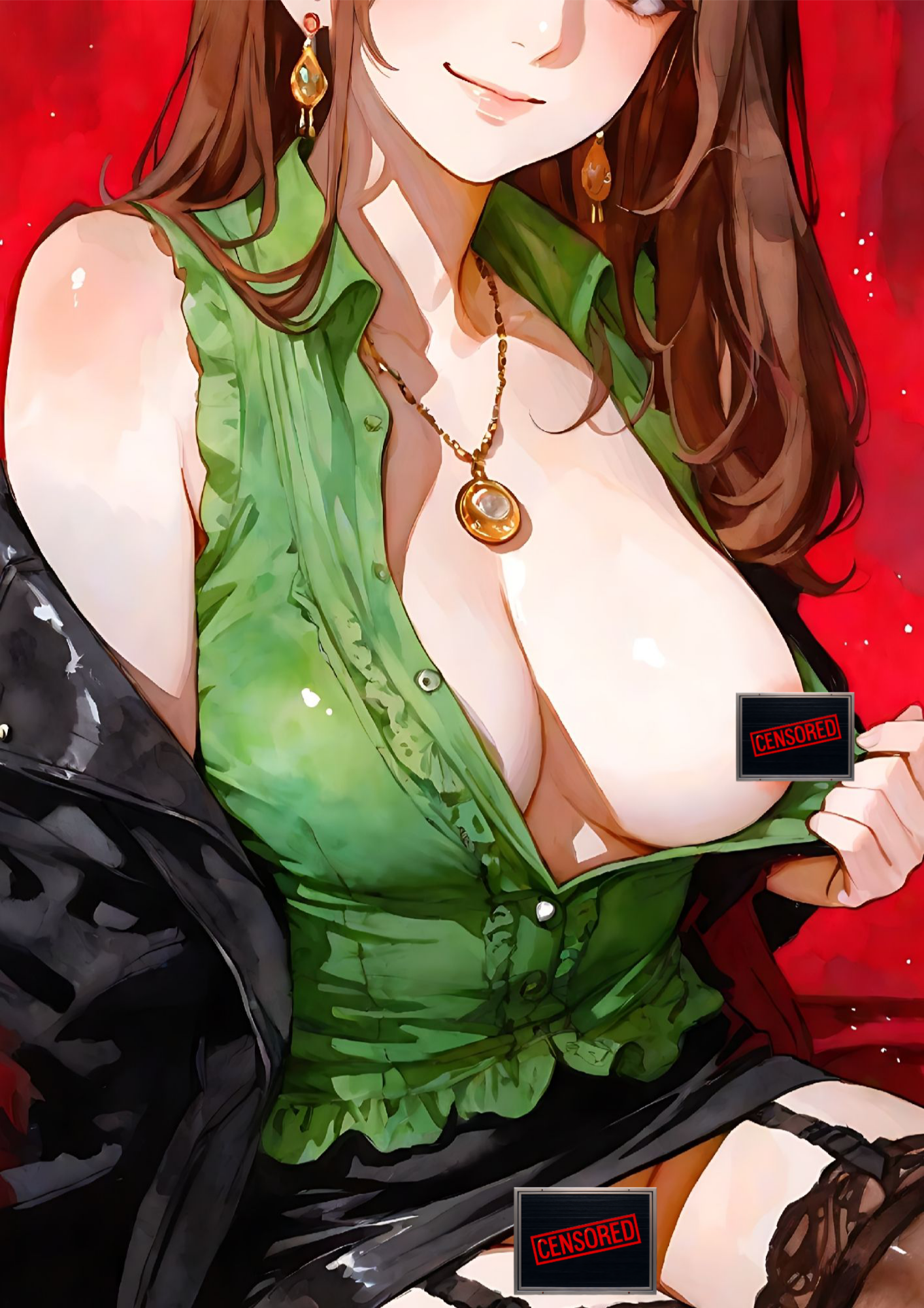 Hentai manga Girls, Playing with the waitress, 220 images.