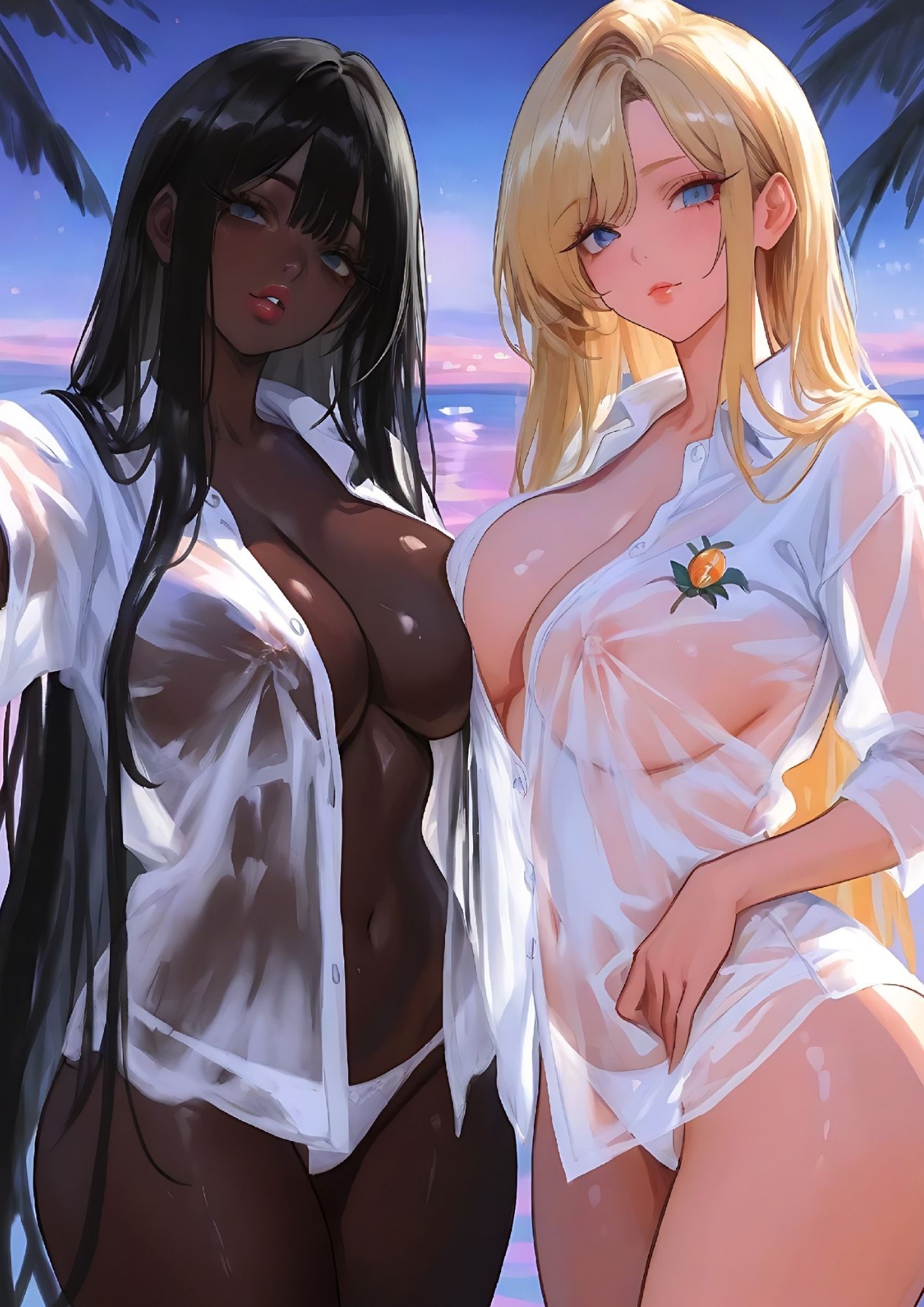 Hentai manga girls, tropical heat, 450 images.