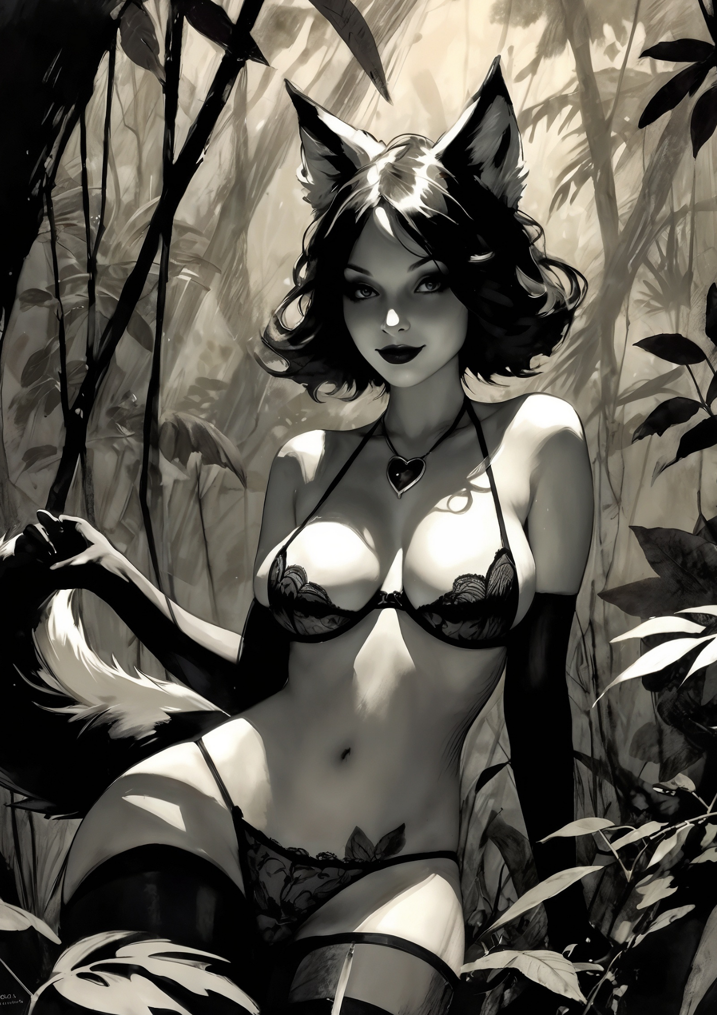 Hentai manga girls, fox girl, 120 images.