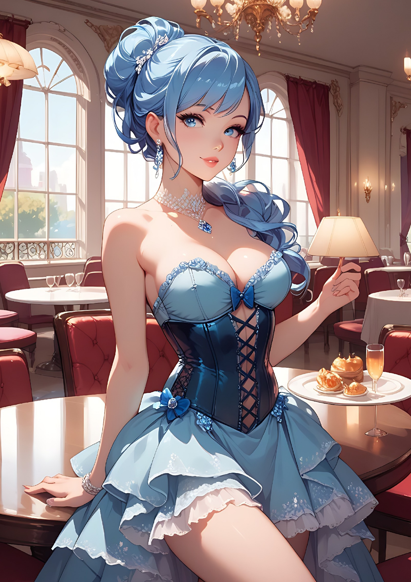 Hentai manga girls, blue experience, 200 images.