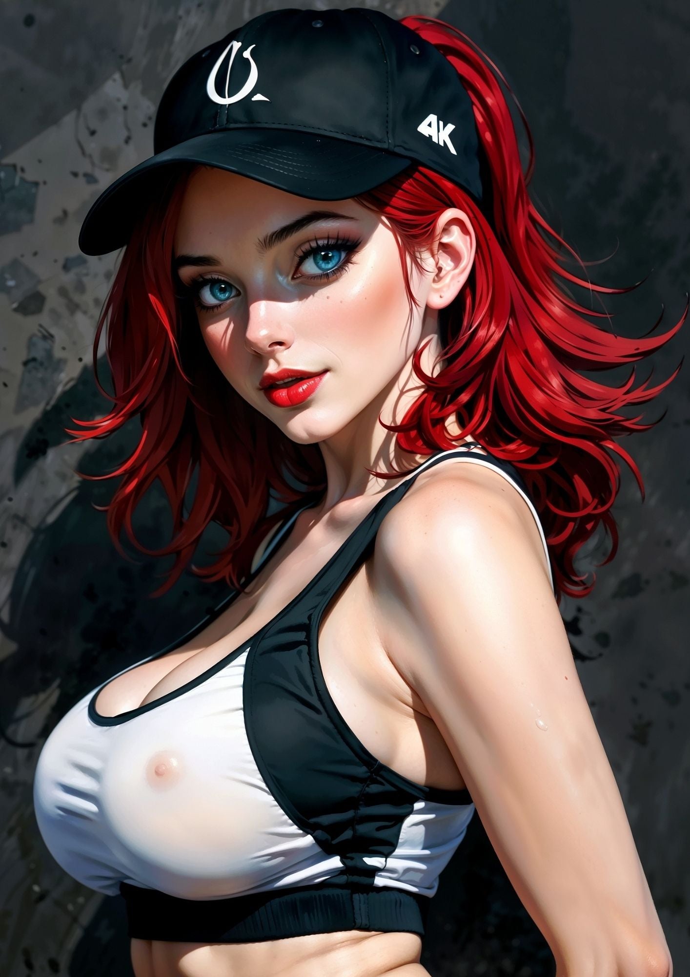 Hentai manga girls, art in red, 120 images