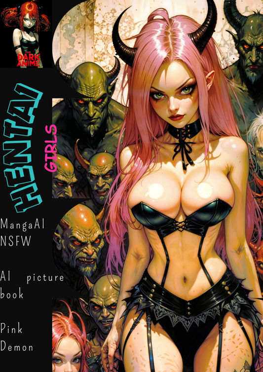 Hentai manga girls, Pink demon. 150 images.