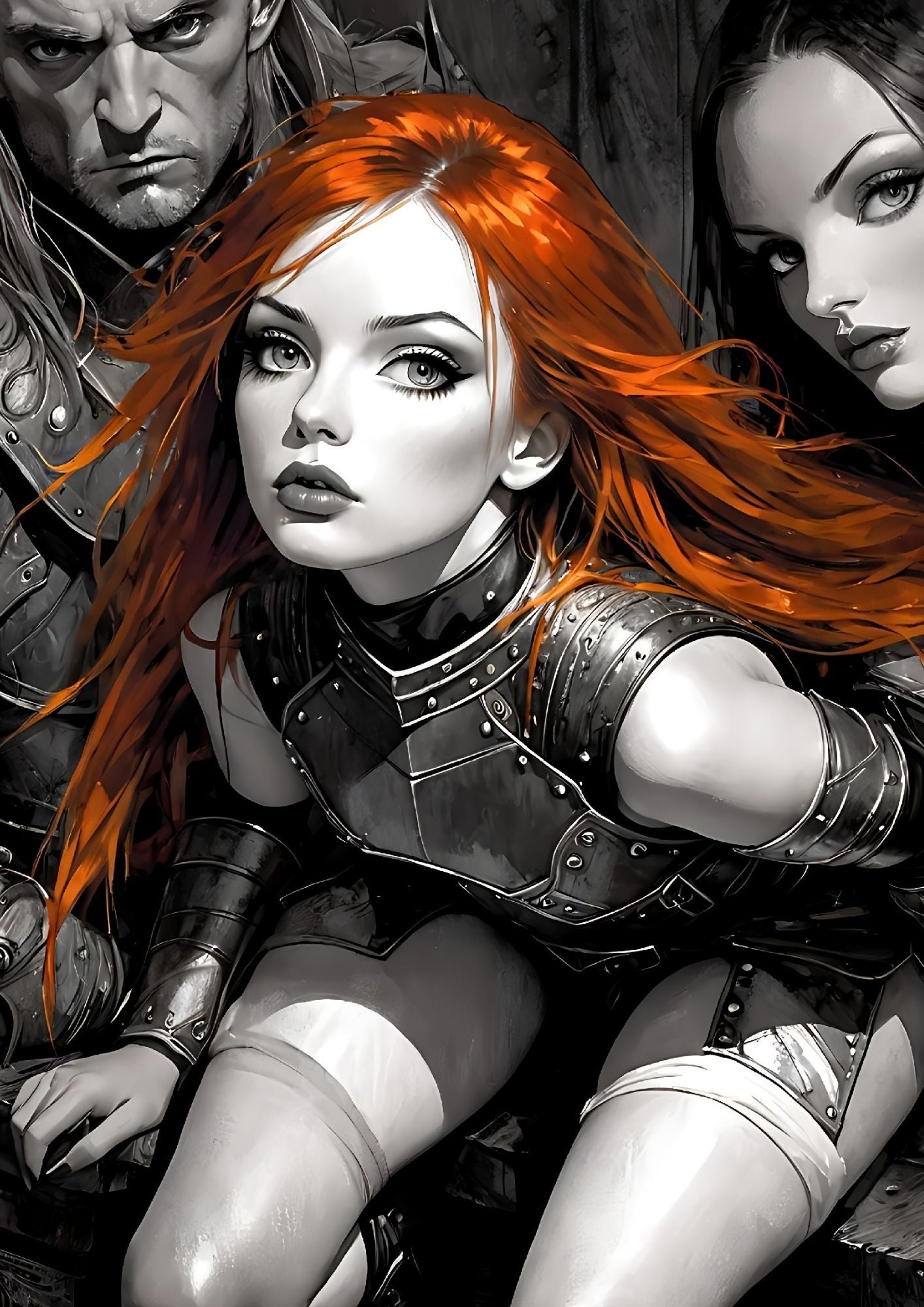 Hentai manga girls, warrior rest, 100 images.