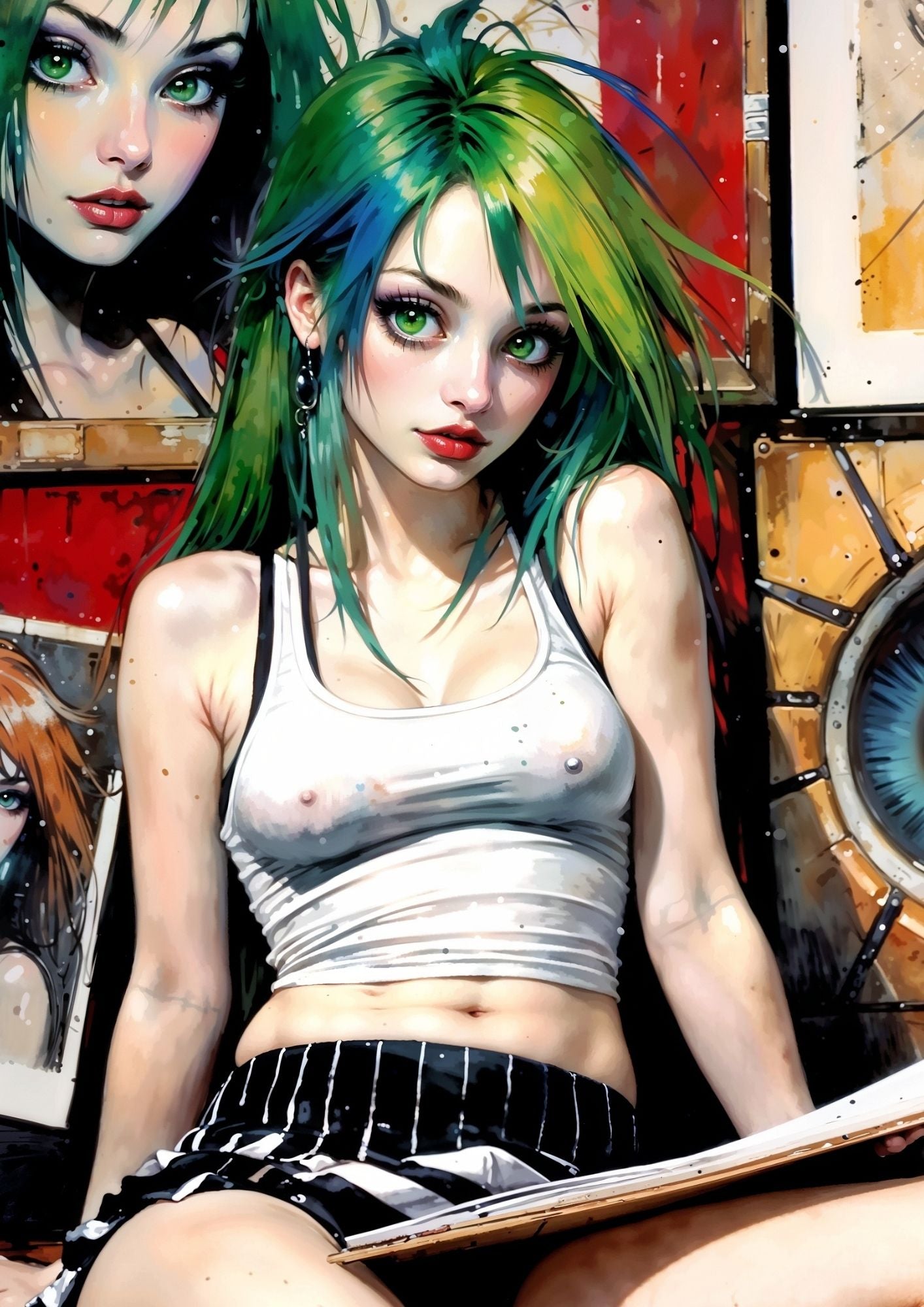 Hentai manga girls, art girl, 100 images.