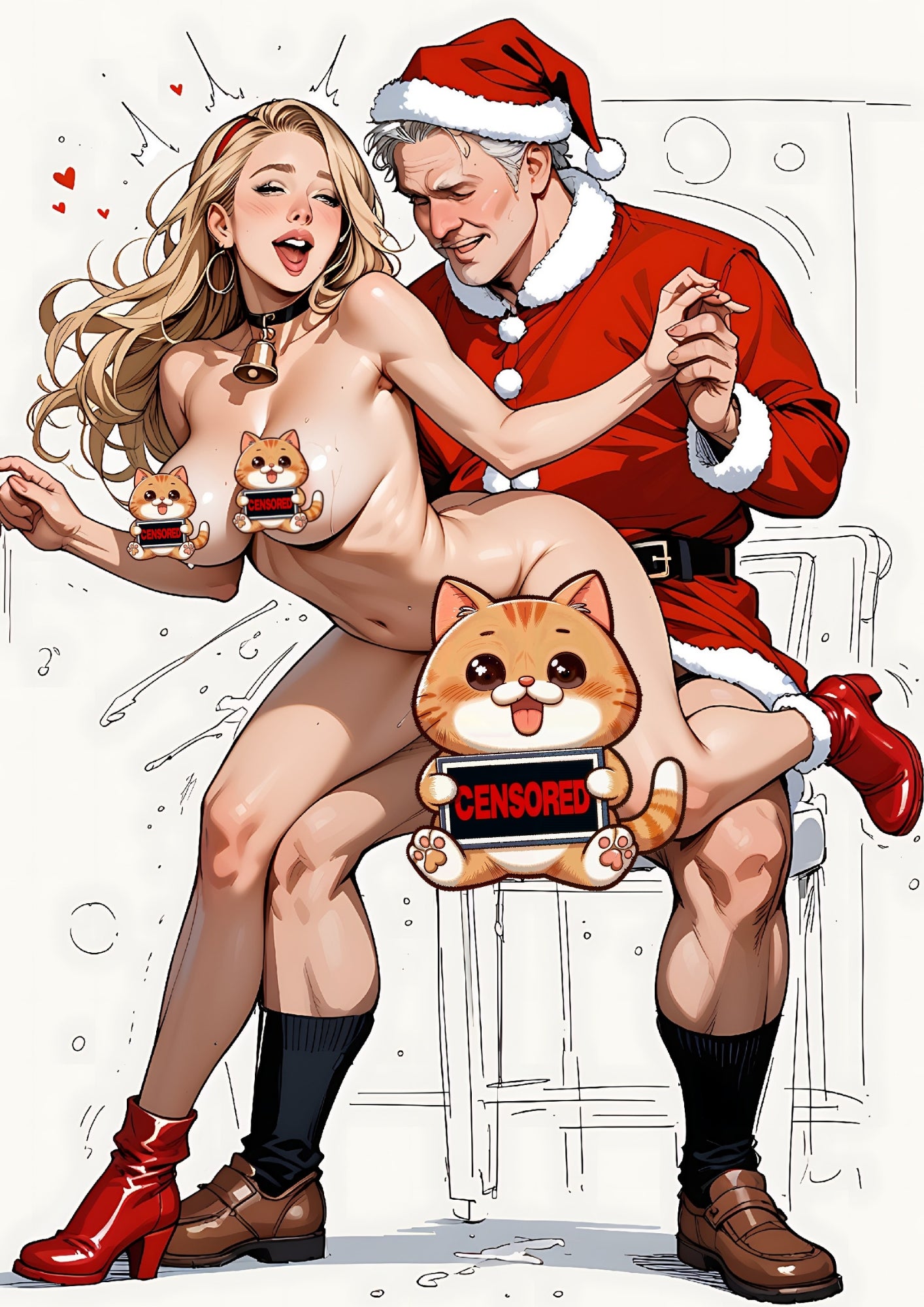Hentai manga girls, christmas special, 400 images.