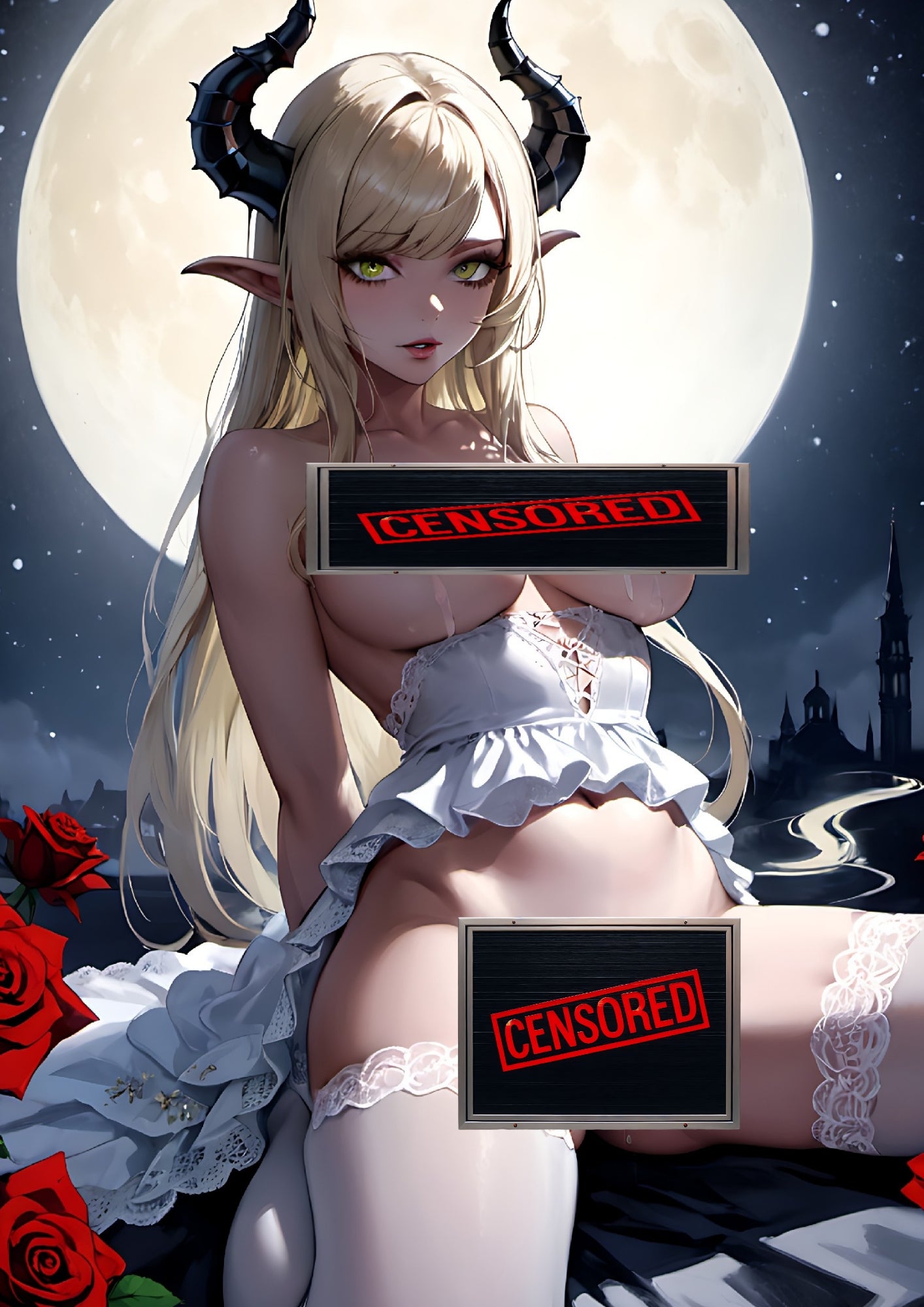 Hentai manga girls, between demons, 150 images.