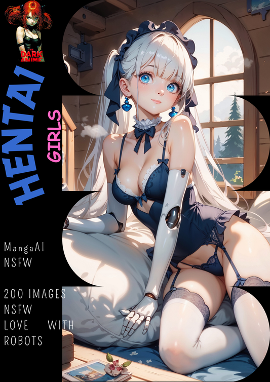 Hentai manga girls, adorable robots, 200 images.