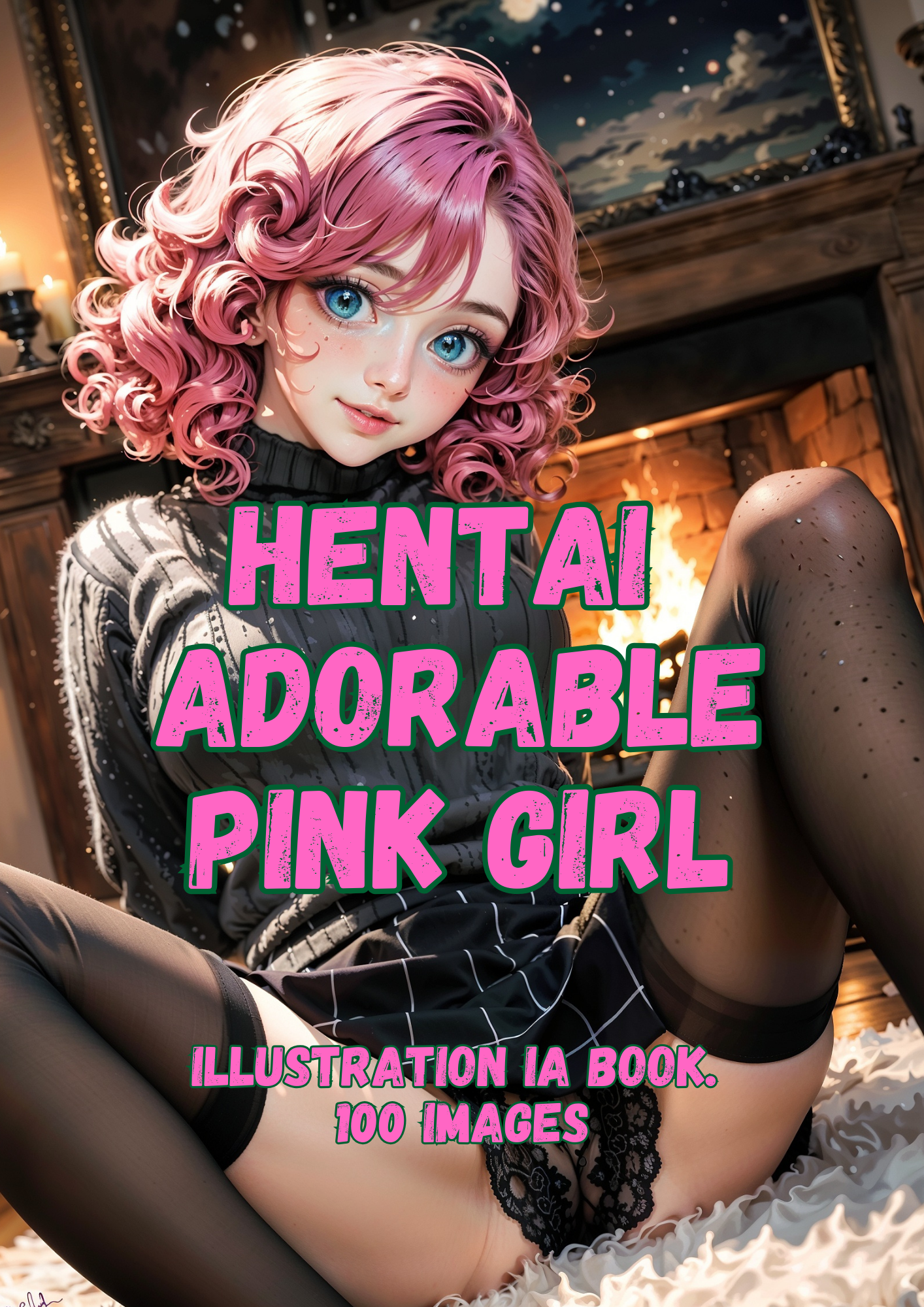 Hentai manga girls, adorable pink girl, 100 images.