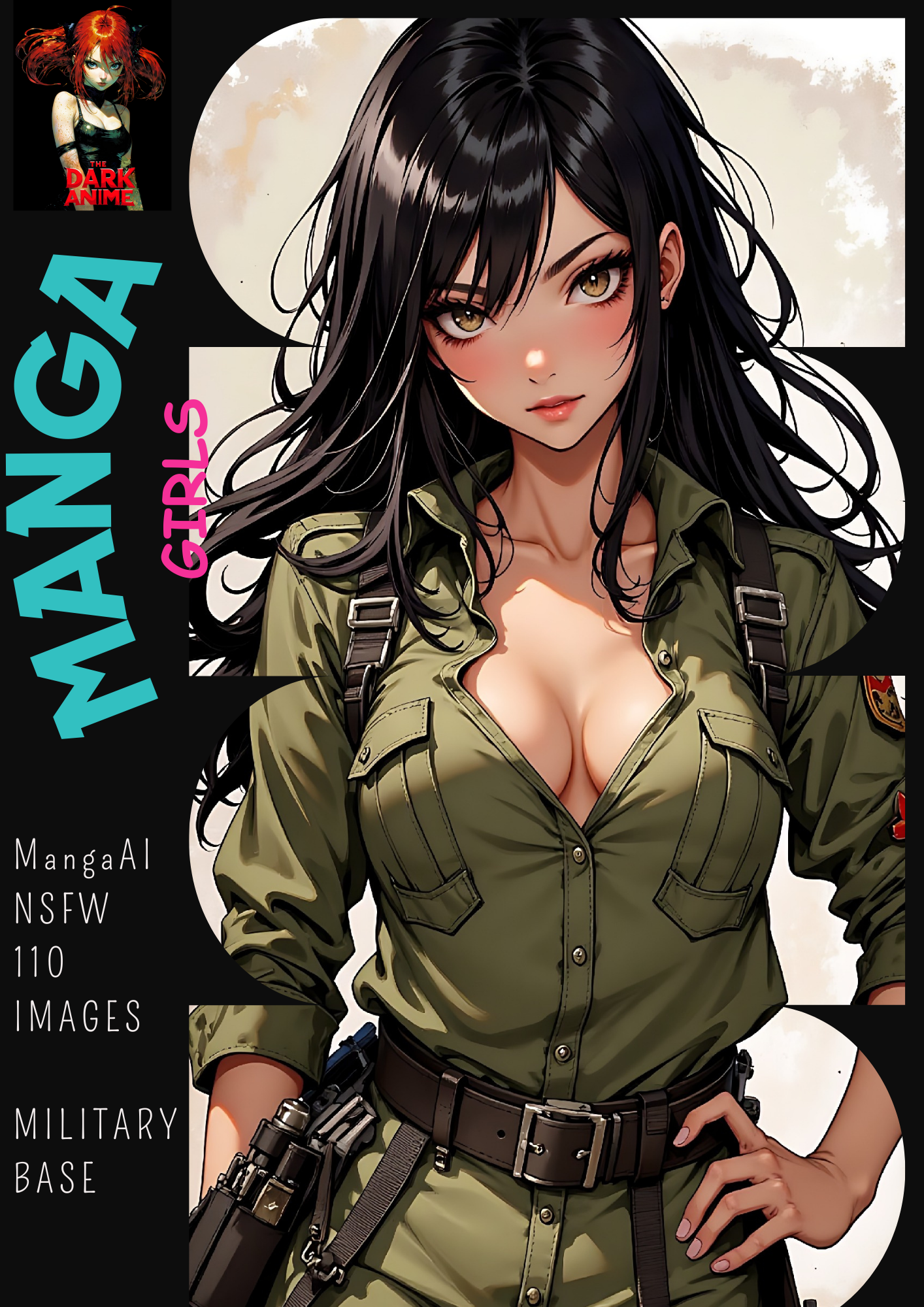 Hentai manga girls, military base, 110 images.