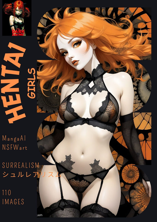 Hentai manga girls, surrealism, 110 images