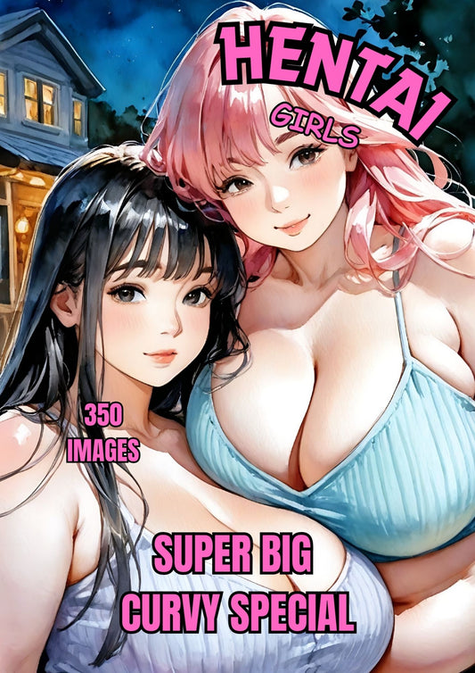 Hentai manga Girls, Super big curvy special, 350 images.